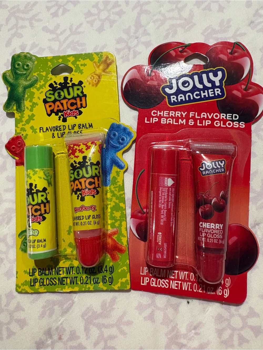 Cherry Flavored Lip Balm & Lip Gloss - Red